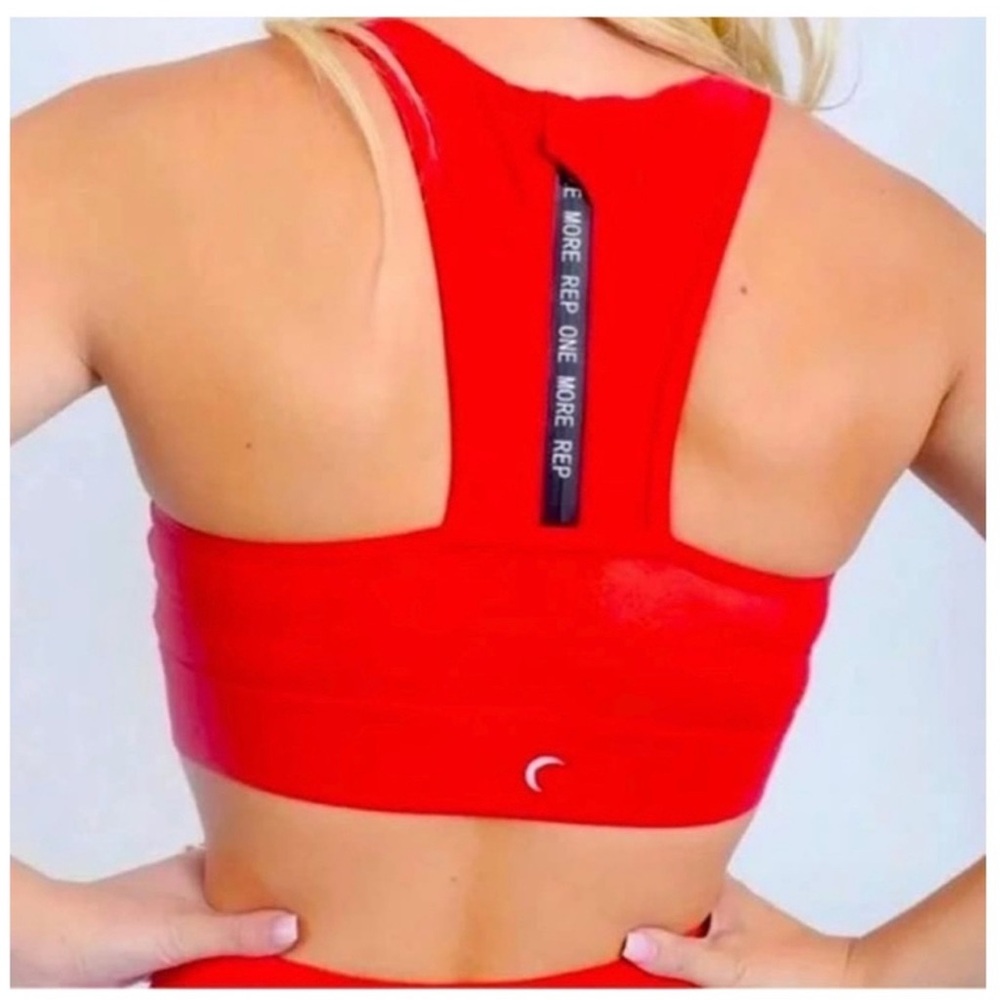 ZYIA Active "One More Rep" All Star Zip Red Mesh High Neck Sports Bra
Size M
